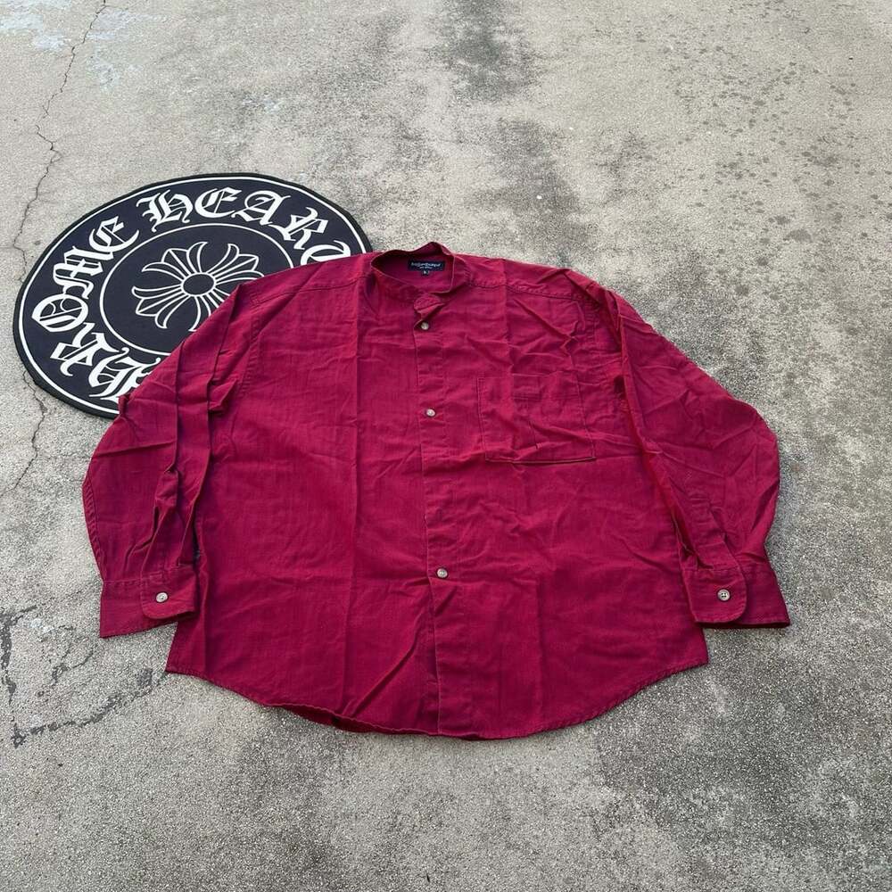 Yves Saint Laurent Pour Homme Size L Red Long Sleeve
